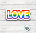 PRIDE LOVE | LGBTQi | Funny sayings | Pride stickers  | laptop stickers | water bottle stickers | tongue in cheek | Pride