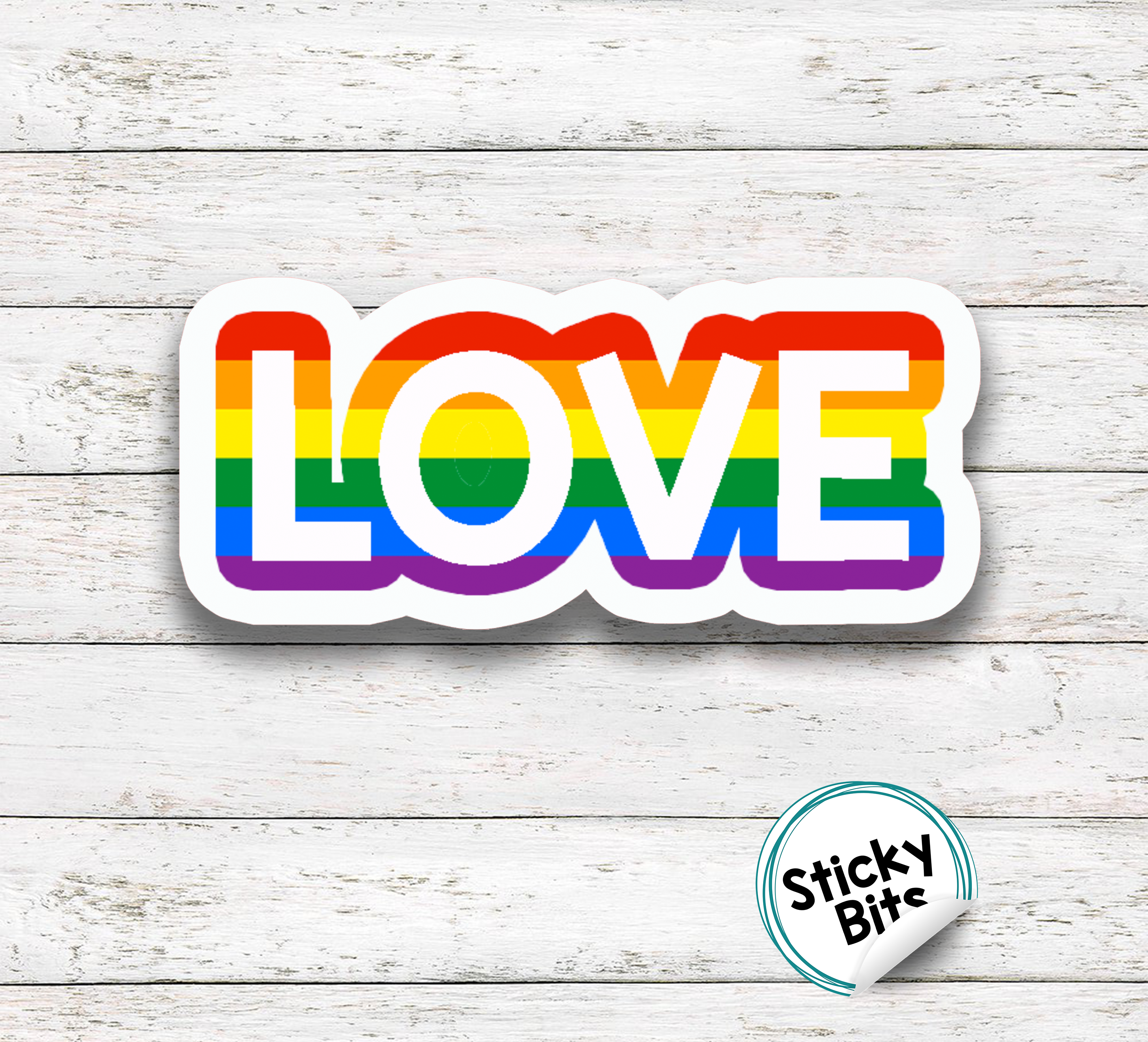 PRIDE LOVE | LGBTQi | Funny sayings | Pride stickers  | laptop stickers | water bottle stickers | tongue in cheek | Pride